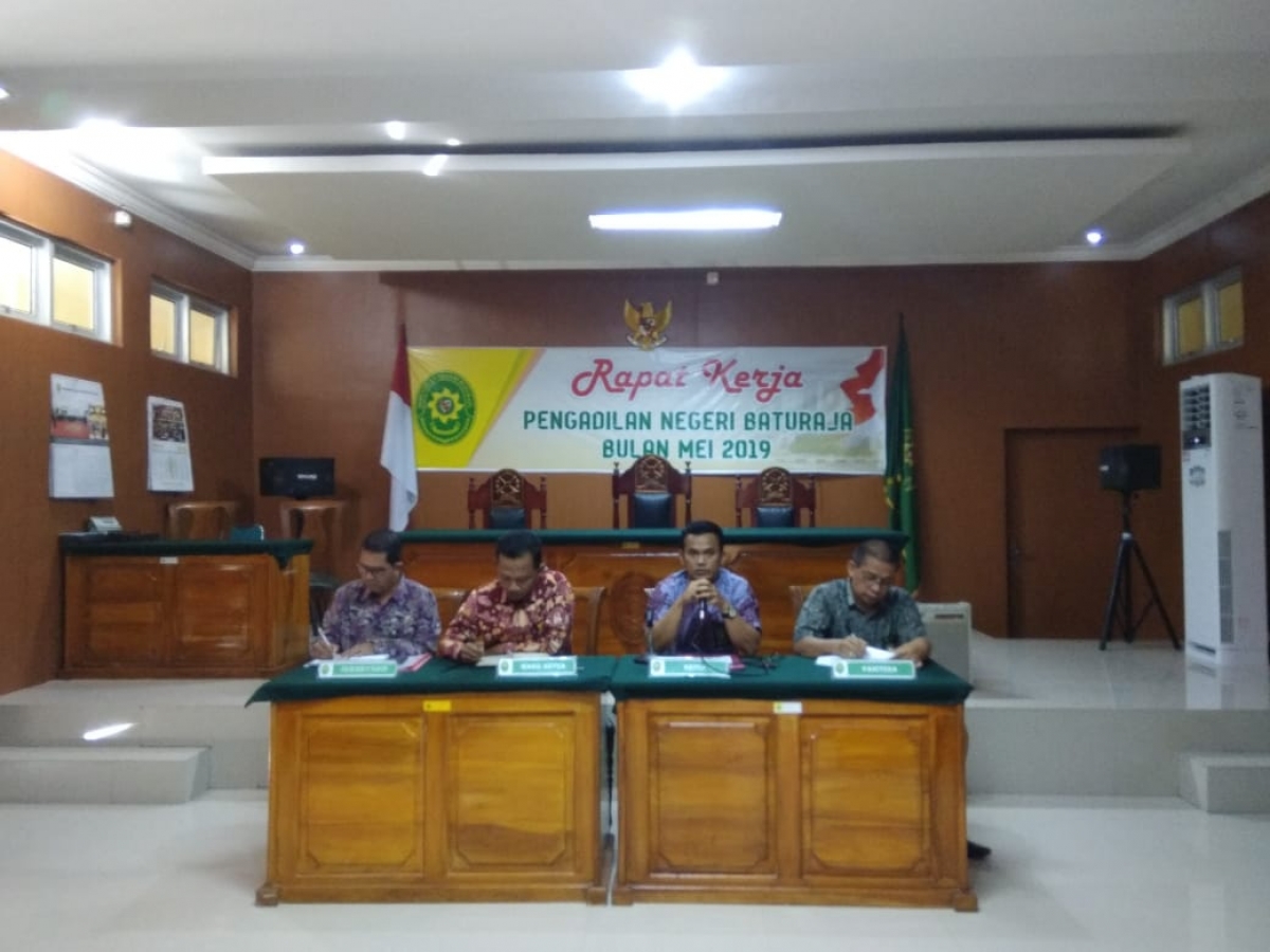 Rapat Kerja Pengadilan Negeri Baturaja Bulan MEI 2019