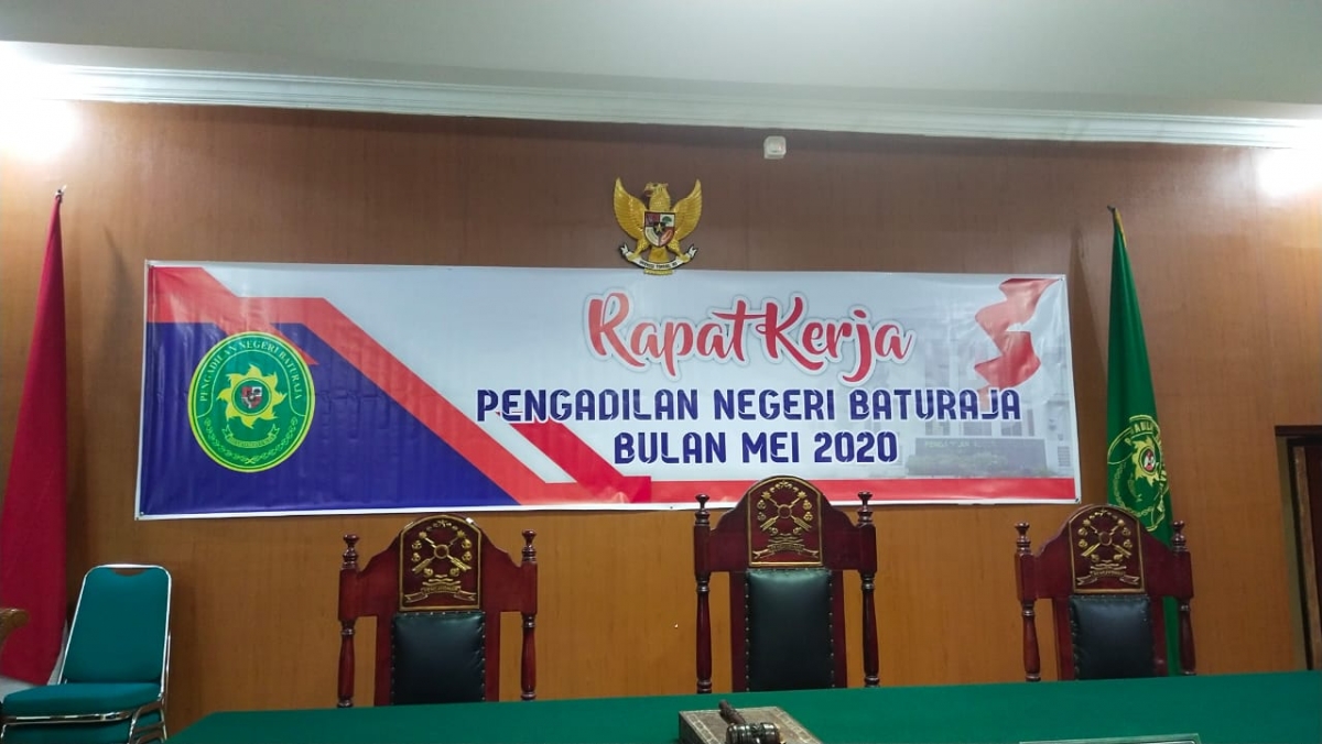Rapat Kerja Pengadilan Negeri Baturaja Bulan MEI 2020 Dan Sosialisasi SE NO. 5/2020 Serta Penggunaan Aplikasi Sikep