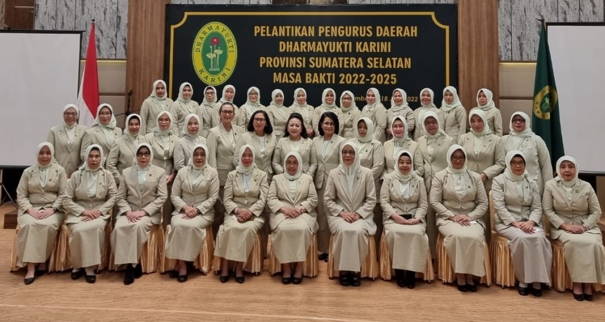 Pelantikan Pengurus Daerah Dharmayukti Karini Provinsi Sumatera Selatan Masa Bakti 2022-2025