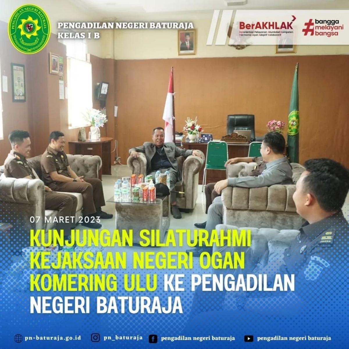 Kunjungan Silahturahmi Kejaksaan Negeri Ogan Komering Ulu Ke Pengadilan Negeri Baturaja