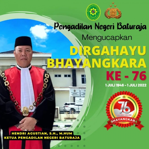 Pengadilan Negeri Baturaja Mengucapkan Dirgahayu Bhayangkara Ke-76