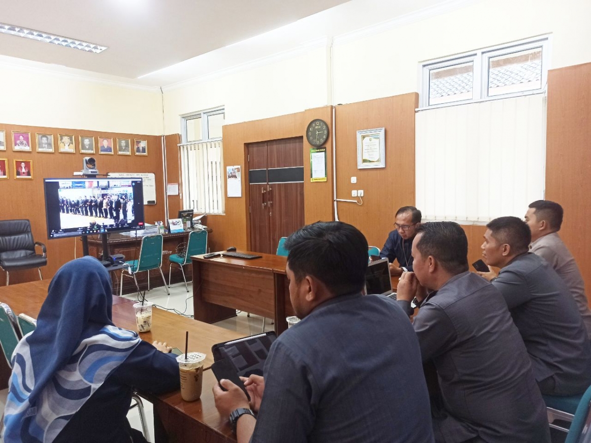 Pengadilan Negeri Baturaja Mengikuti Penandatanganan Nota Kesepahaman Kerja Bersama SPPT-TI 2022 secara Daring