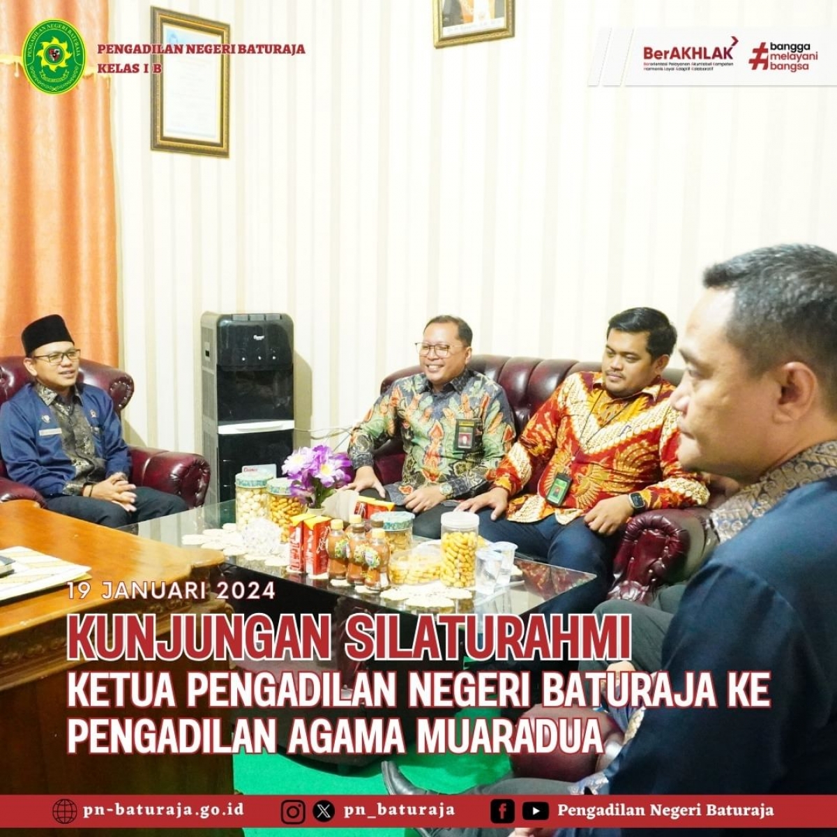 Kunjungan Silaturahmi Ketua Pengadilan Negeri Baturaja Ke Pengadilan Agama Muaradua